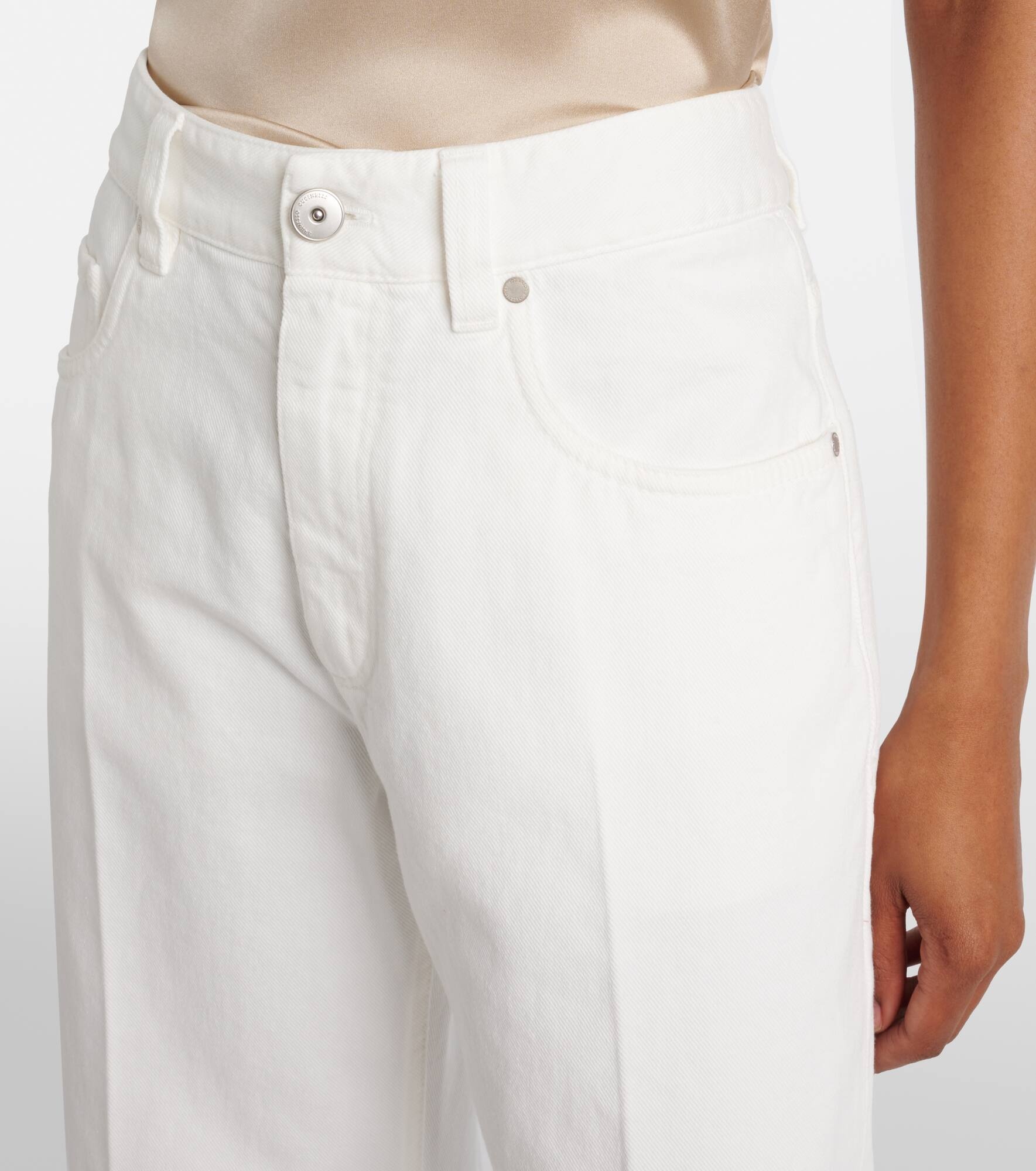 Dyed cotton straight pants - 4