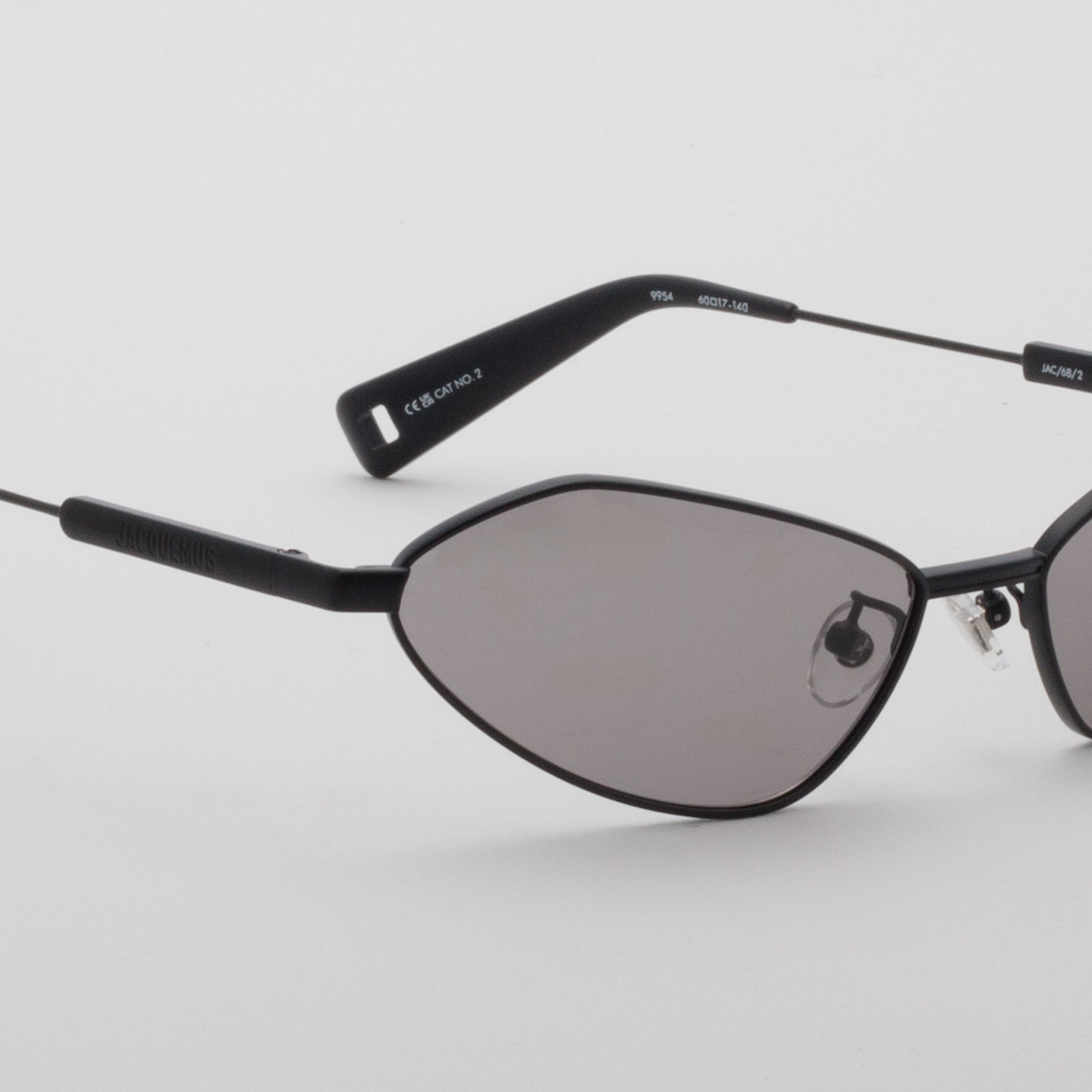 Bambino Angular Sunglasses in Metal Matt Black - 3