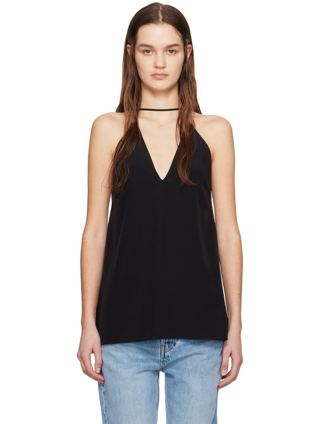 Black Double Halter Camisole - 1