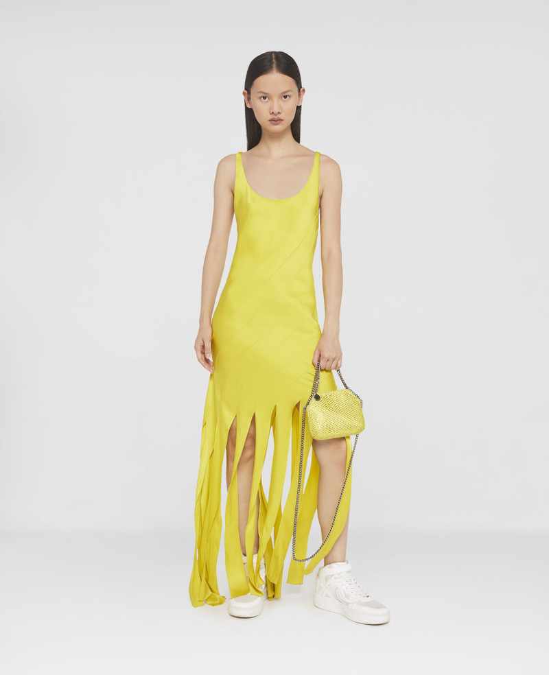 Stella McCartney Fringed Hem Double Satin Evening Dress outlook