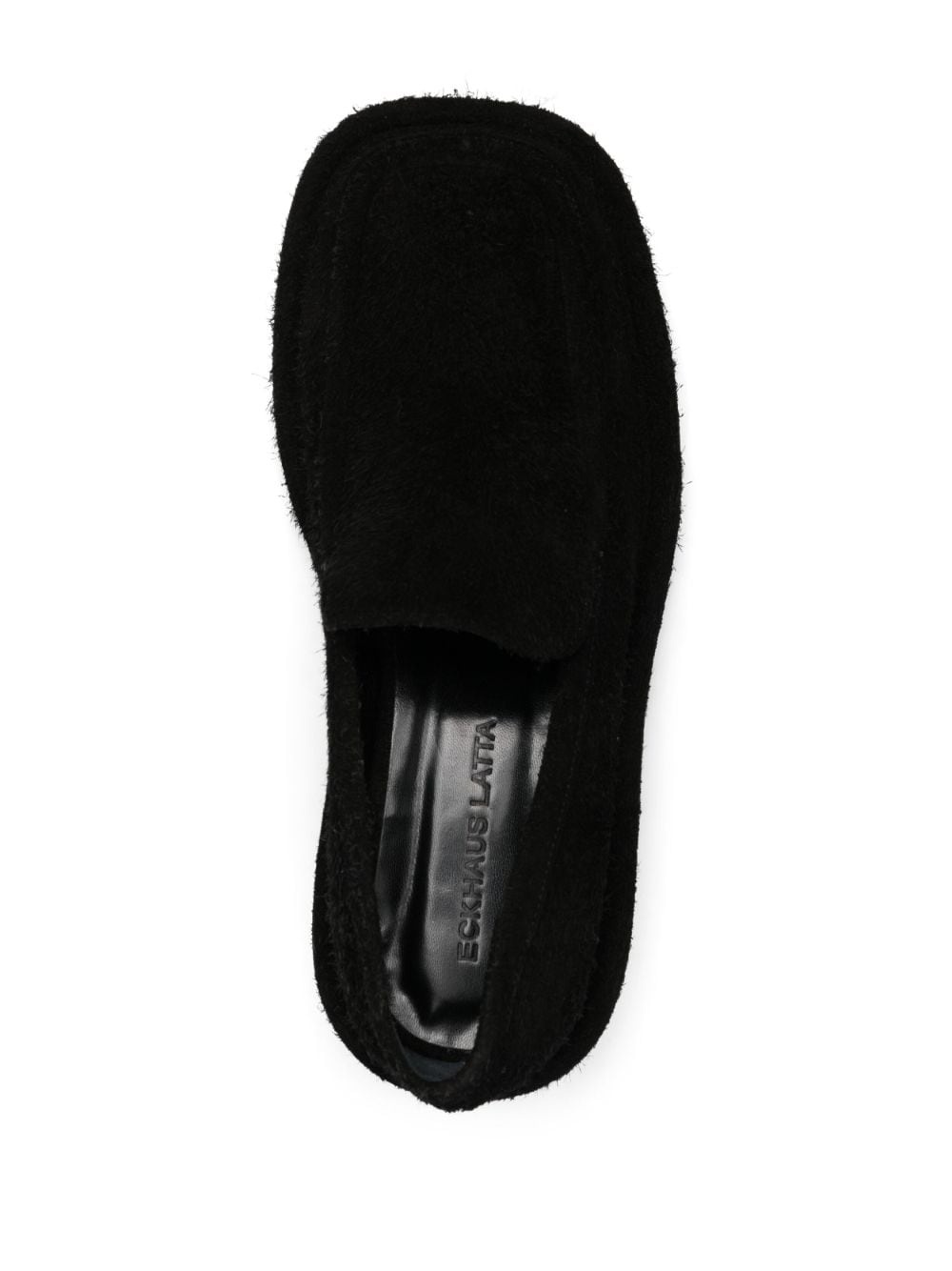 Stacked slip-on suede loafers - 4