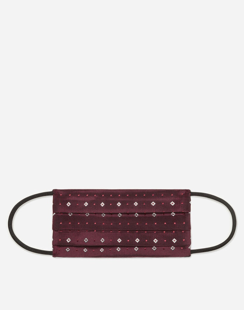 Dolce & Gabbana Geometric jacquard face mask and tie set outlook