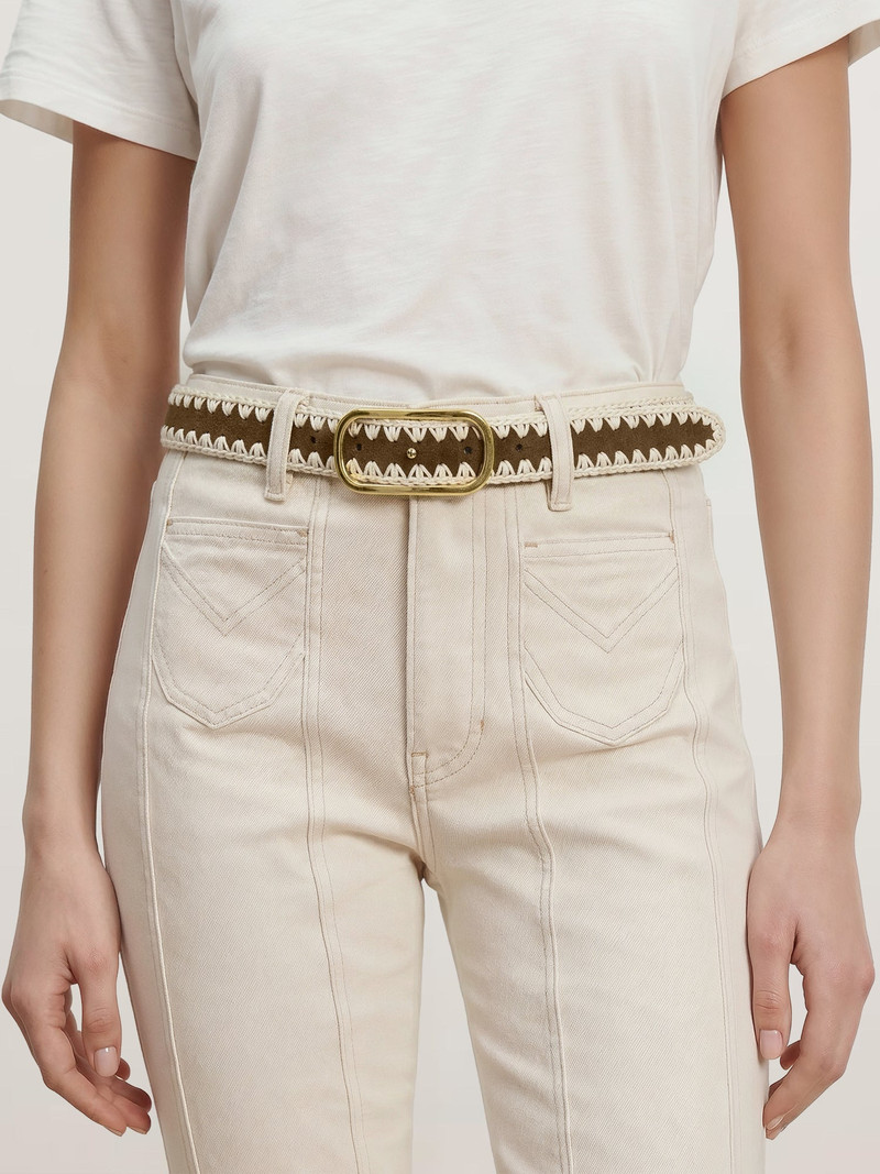 VERONICA BEARD LOOP SUEDE WHIPSTITCH BELT outlook