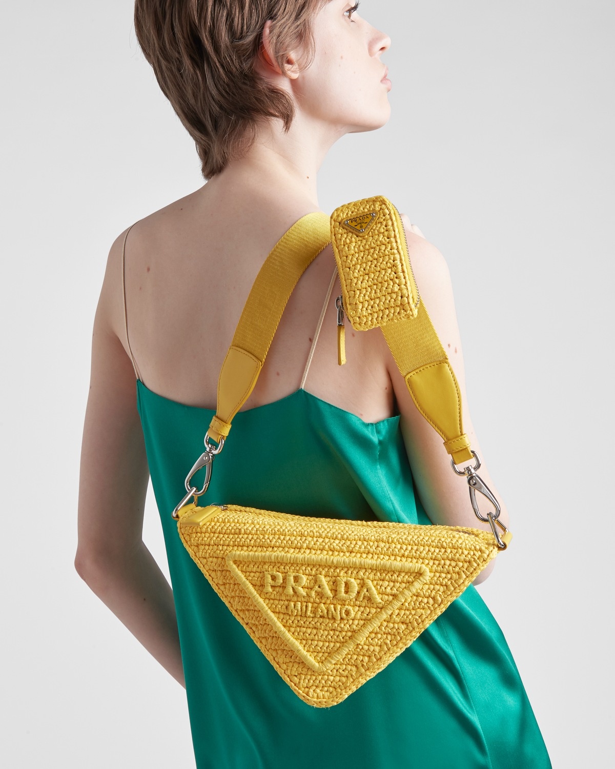 Raffia Prada Triangle bag - 2