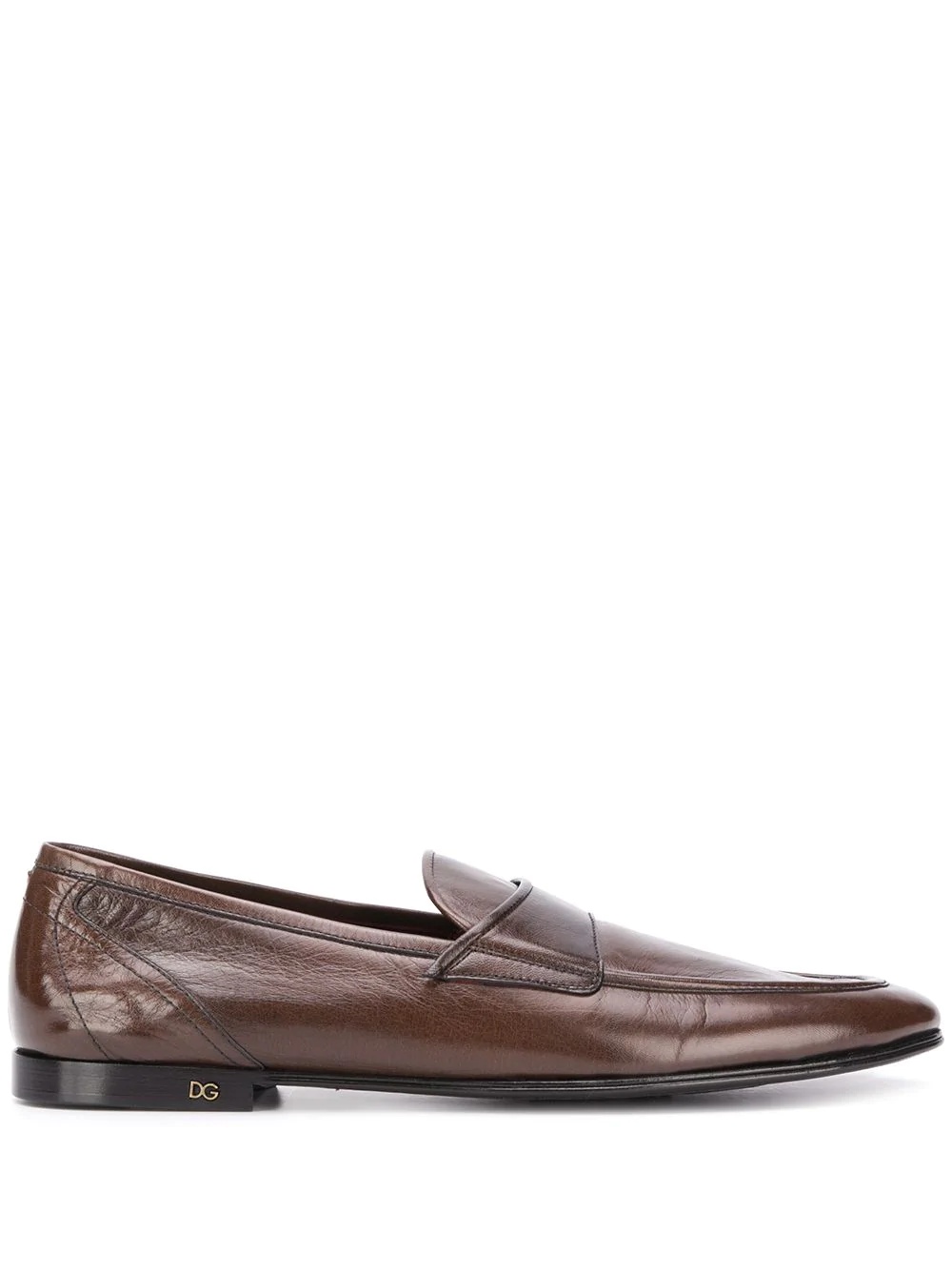 leather slip-on loafers - 1