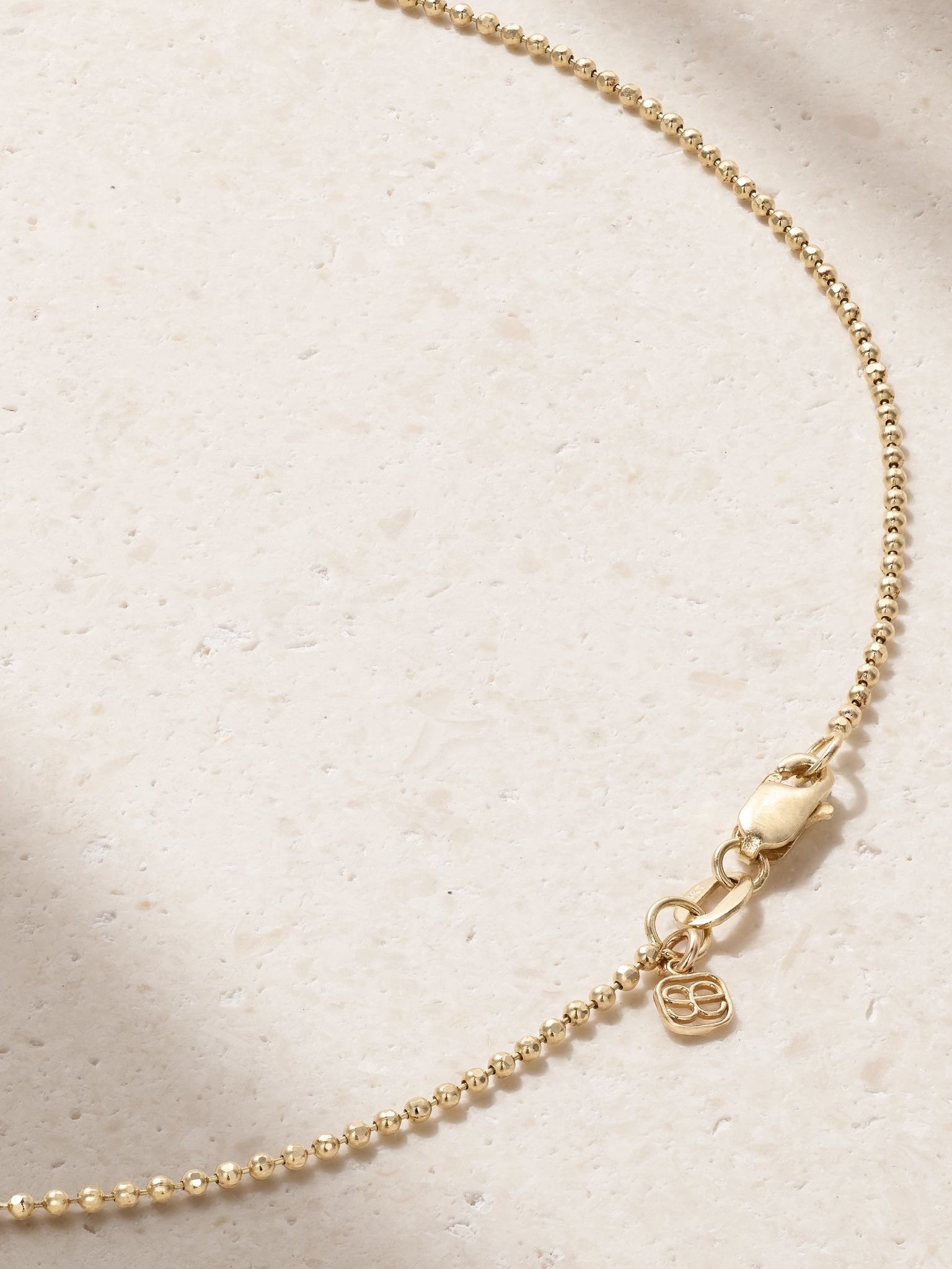 Extra Large Evil Eye 14-karat gold diamond necklace Gold - 3