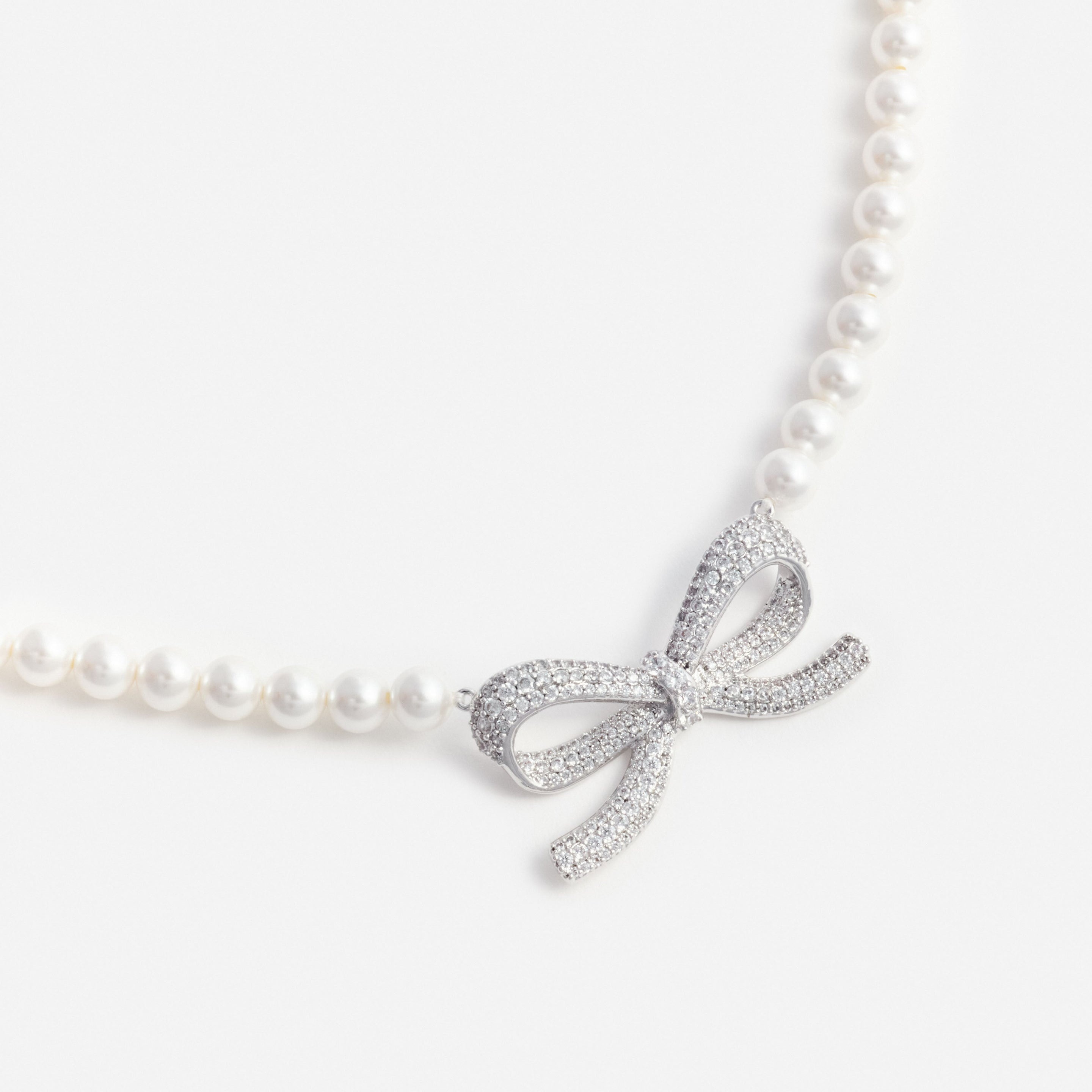 Pearl Bow Necklace - 2