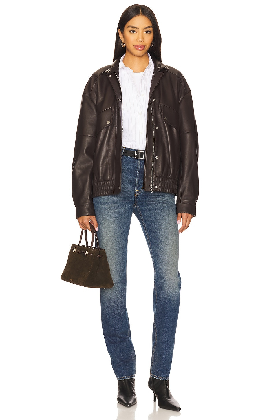 Aria Leather Bomber - 4