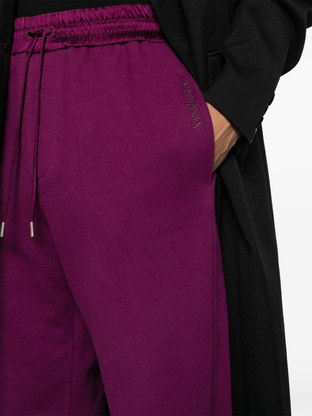 embroidered-logo cotton track pants - 5