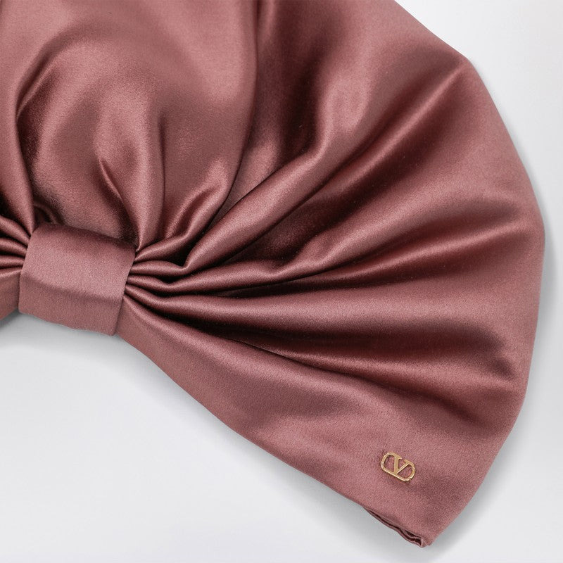 Valentino Garavani Antique Pink Silk Foulard Turban Women - 2