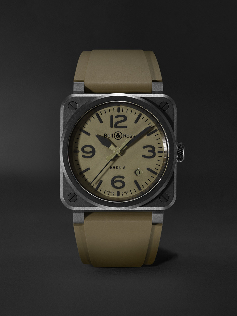 BR 03 Automatic Ceramic Watch, Ref. BR03A-MIL-CE/SRB 1