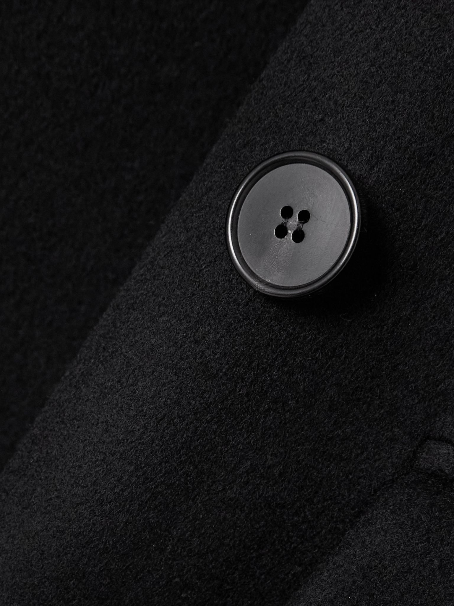 Brushed wool coat Black - 4