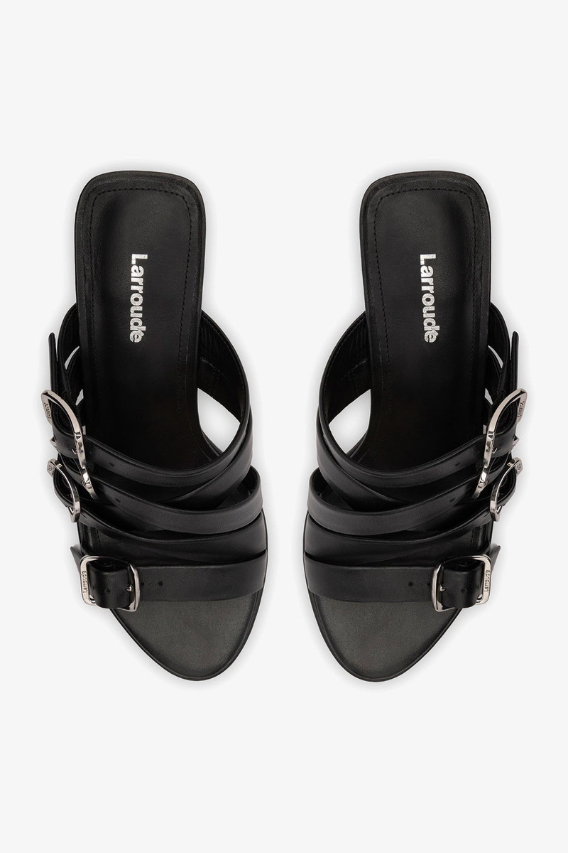 Patti Mule In Black Leather 6