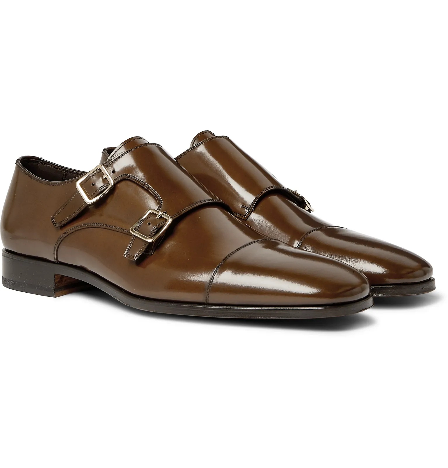 Spazzolato Leather Monk-Strap Shoes - 2