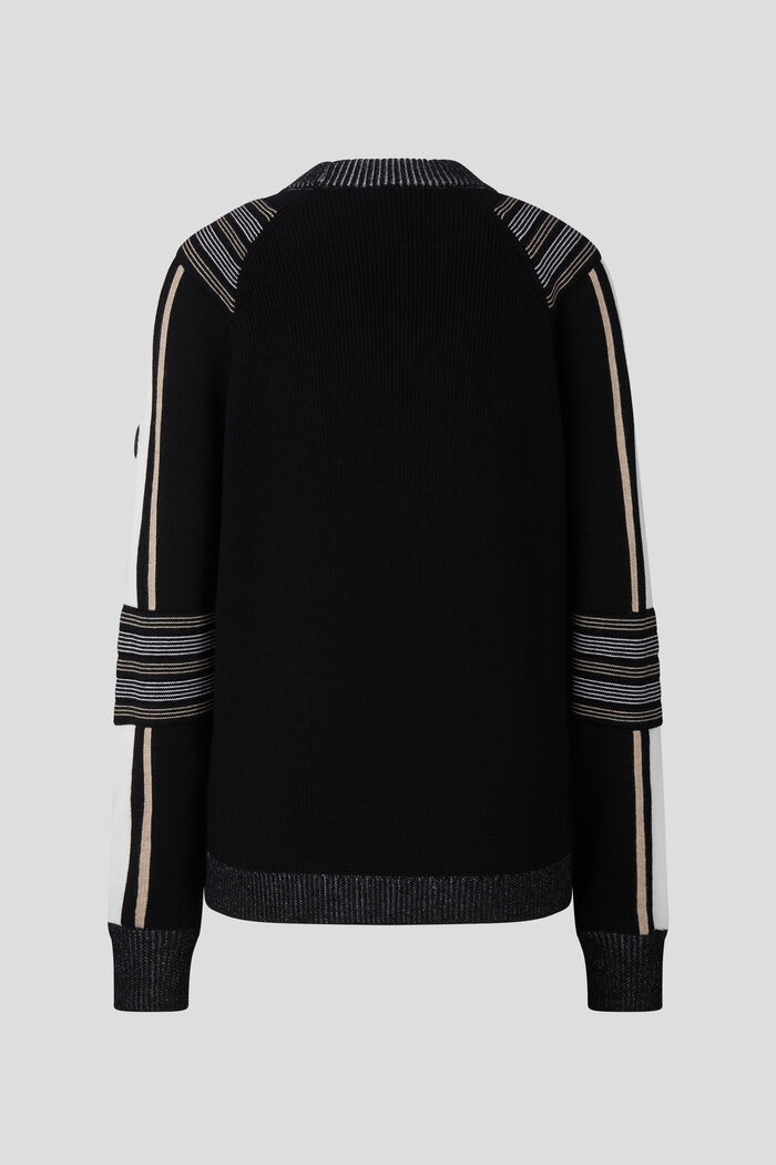 Manny Knitted pullover in Black/Sand - 5
