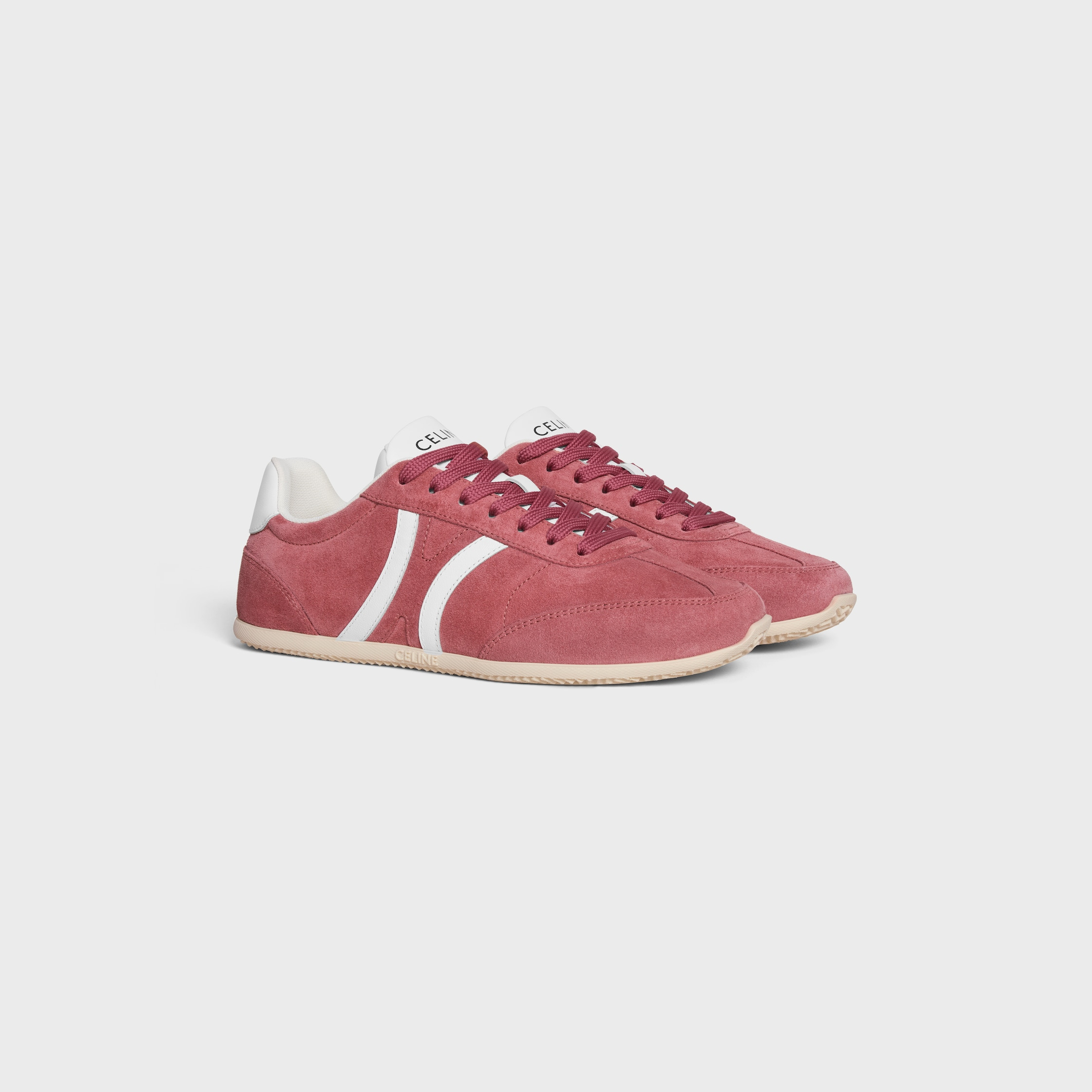 CELINE JOGGER LOW LACE-UP SNEAKER WITH TRIOMPHE IN SUEDE CALFSKIN AND CALFSKIN - 2