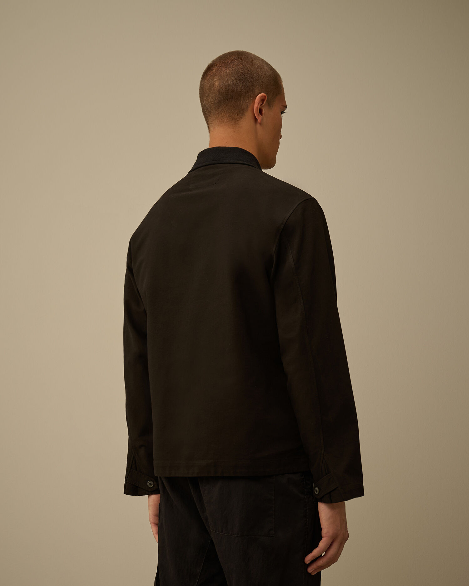 Cotton/Nylon Double Satin Lens Button Overshirt - 4