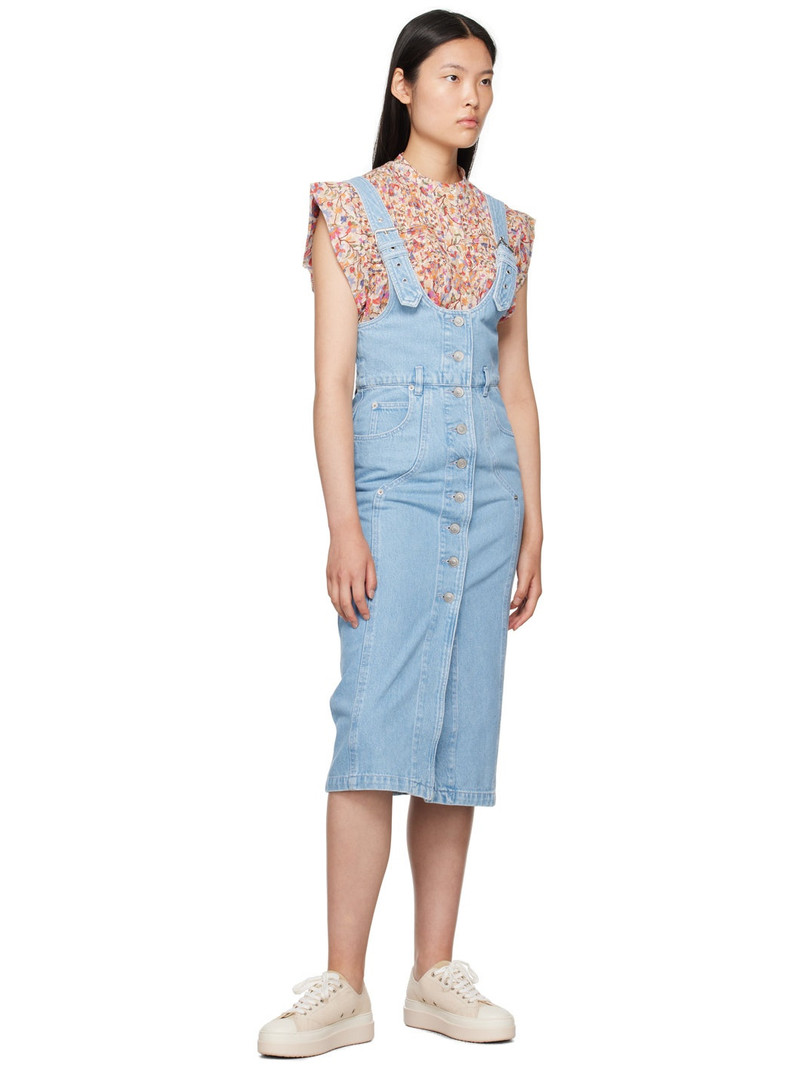 Isabel Marant Étoile Blue Filipine Denim Midi Dress outlook