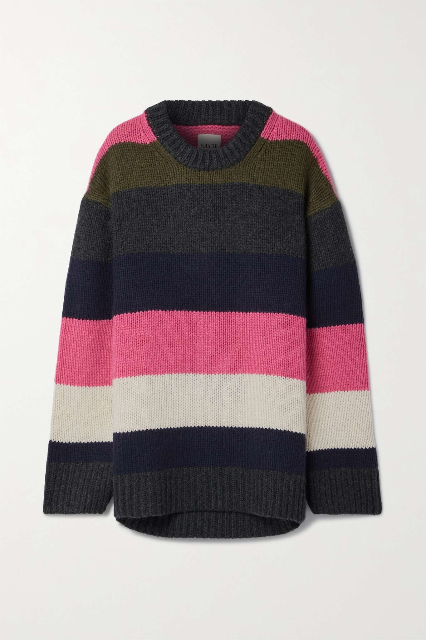 Jade oversized striped cashmere sweater - 1