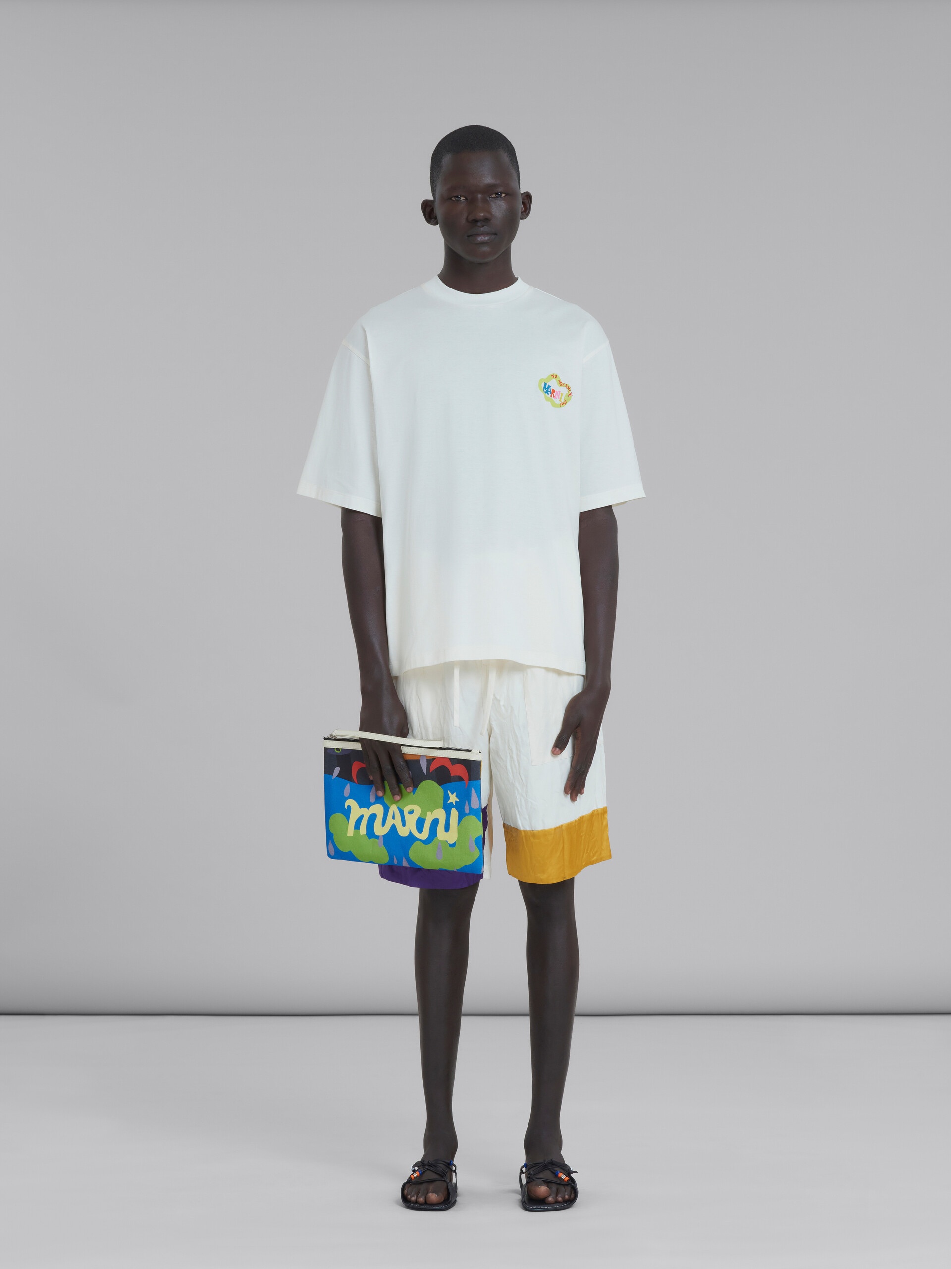 MARNI X NO VACANCY INN - POUCH IN COATED CANVAS WITH PRINT - 2