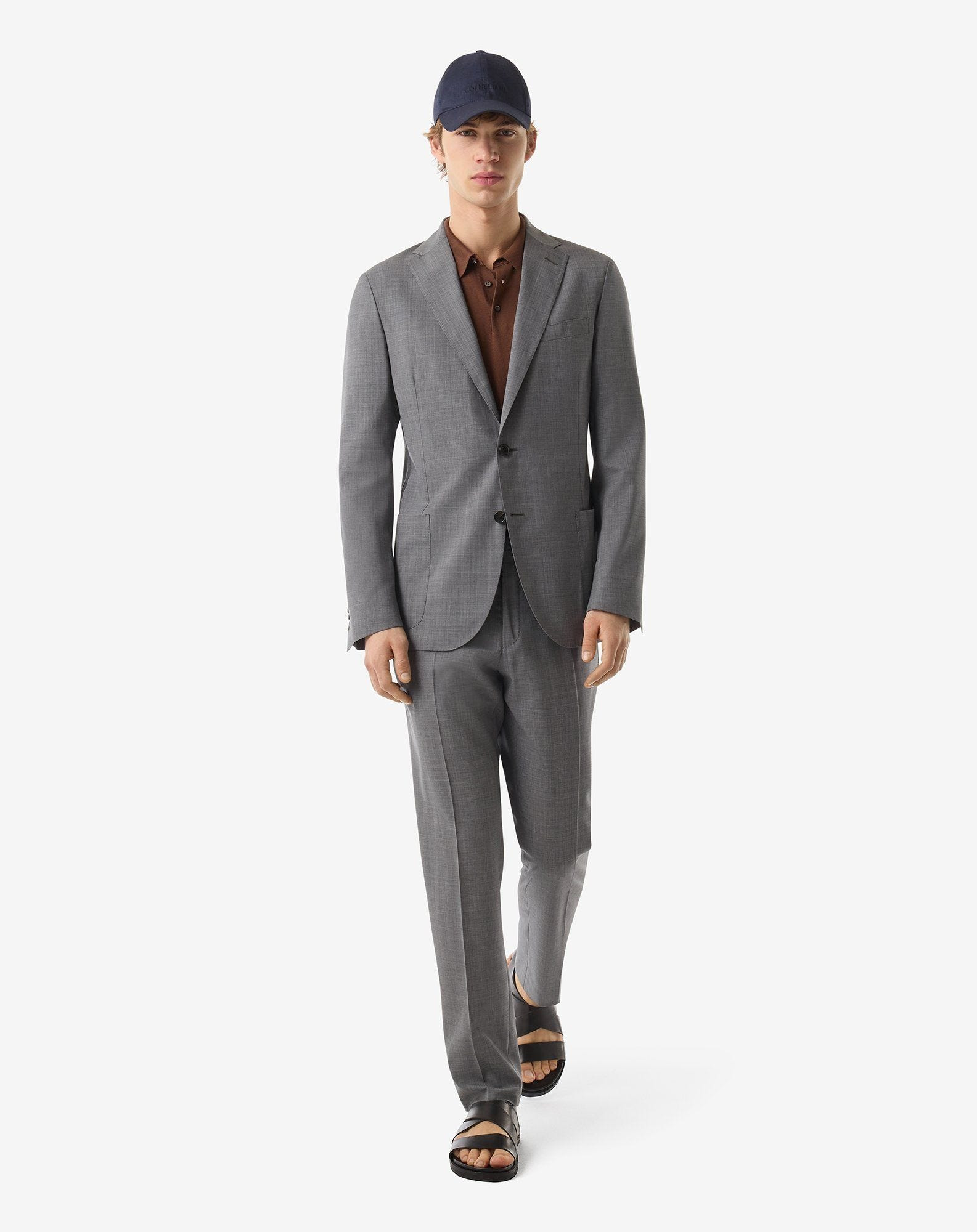 Unlined grey wool suit - 2
