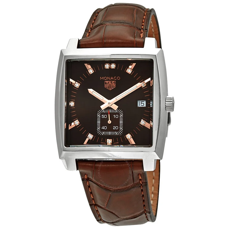 Tag Heuer Monaco Brown Diamond Dial Ladies Watch WAW131E.FC6420 - 1