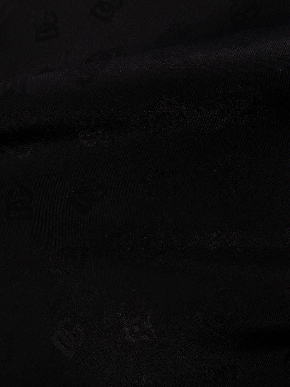 logo-print silk scarf - 3