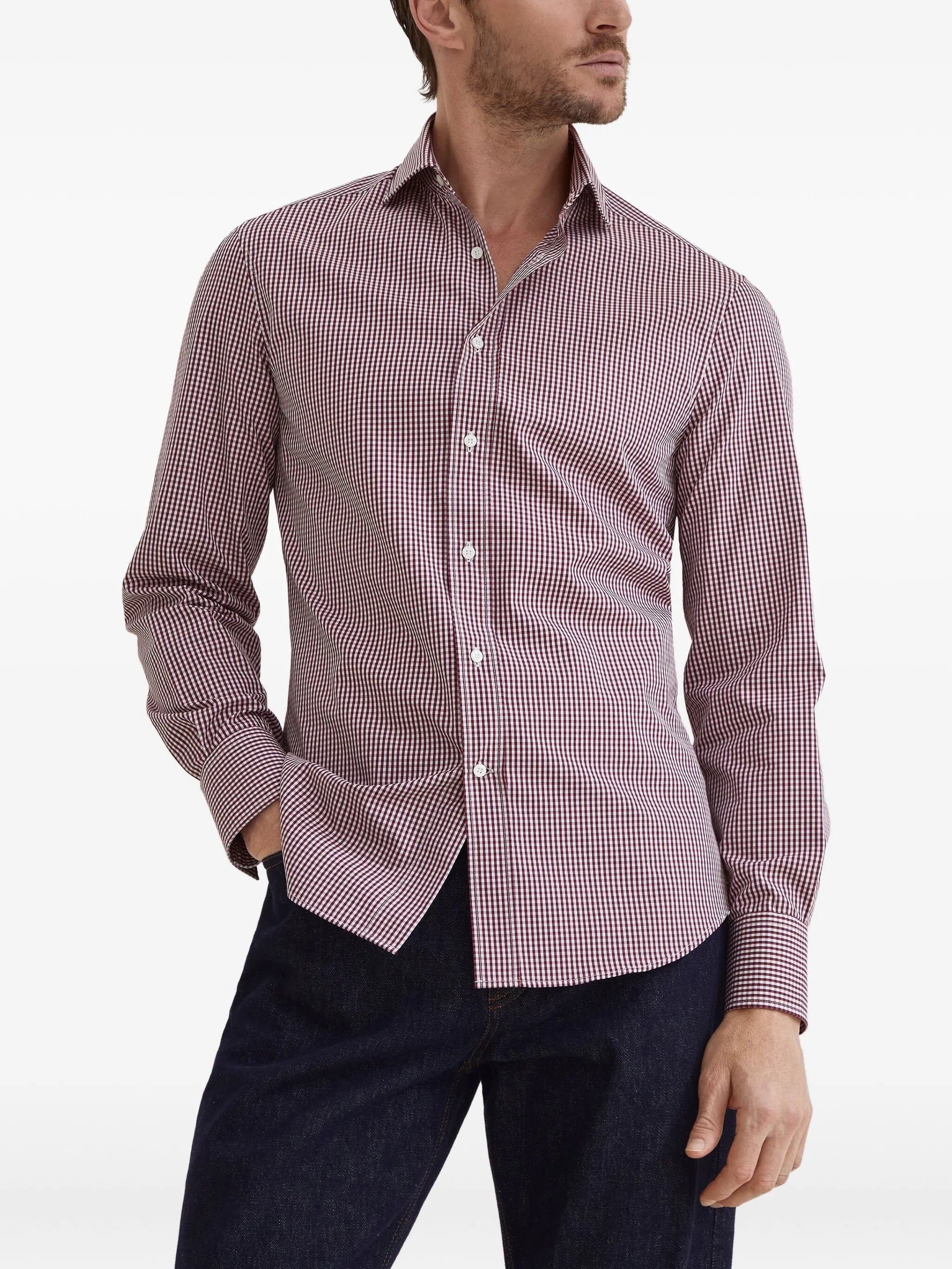 Brunello Cucinelli Gingham-pattern Shirt - 6