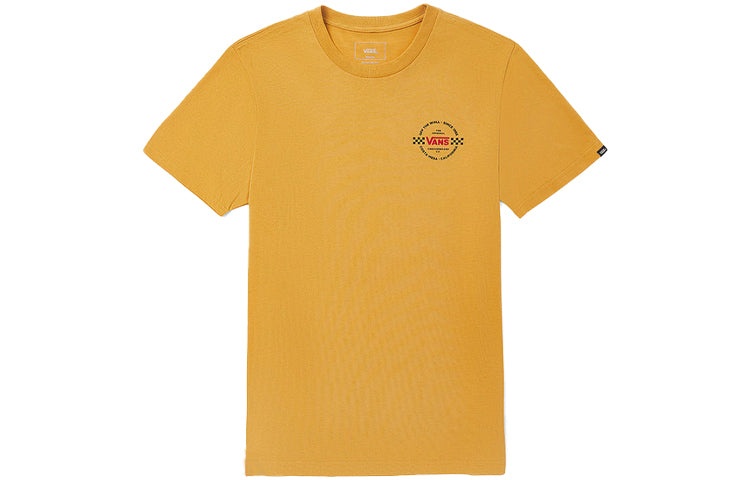 Men's Vans Athleisure Casual Sports Short Sleeve Yellow VN0A4P4X50X - 2
