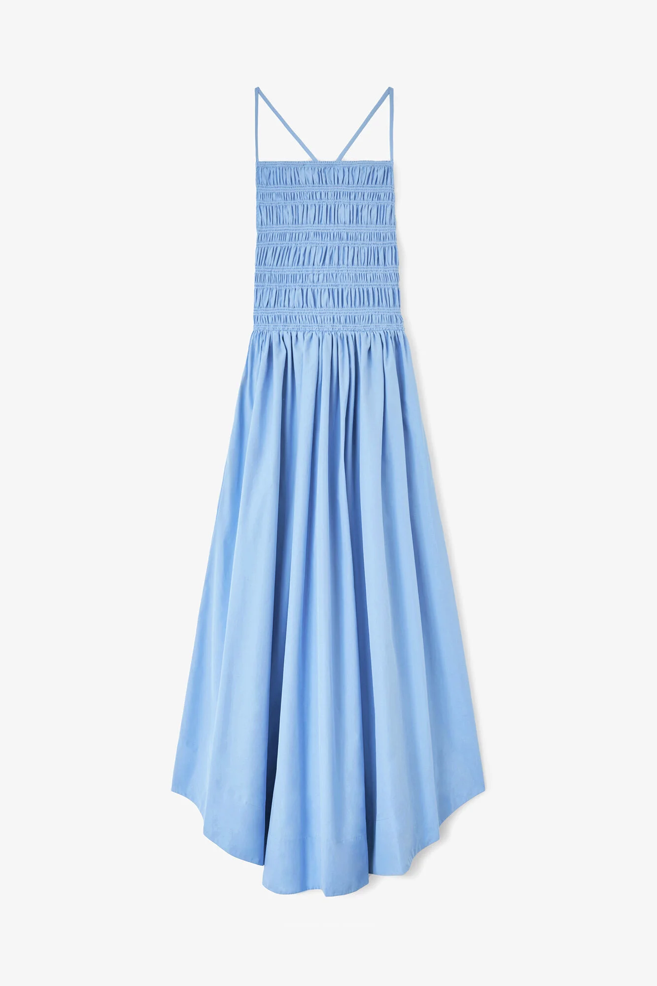 DRESS IN BLUE POPLIN - 1