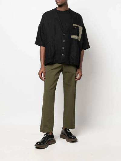 Ziggy Chen V-neck shirt jacket outlook