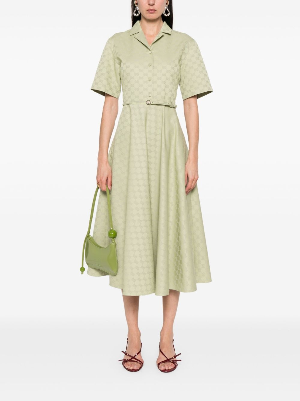 GG-jacquard midi dress - 2