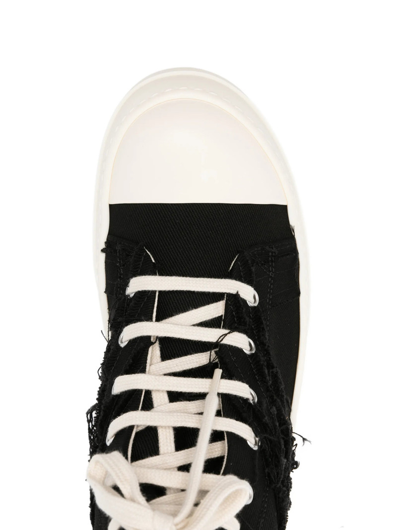 Rick Owens Drkshdw Frayed High-top Sneakers 4
