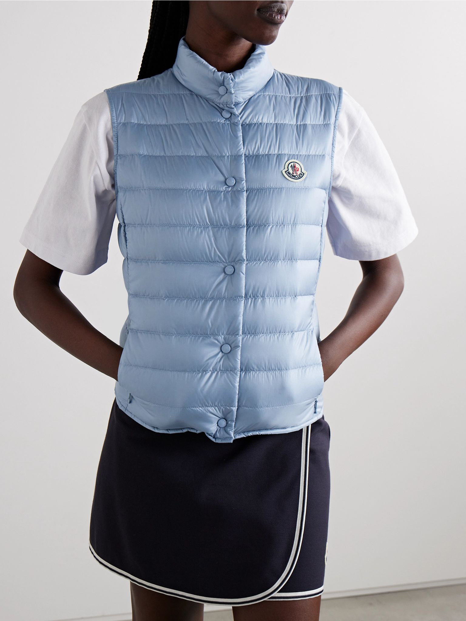 Liane quilted shell down vest Blue - 3