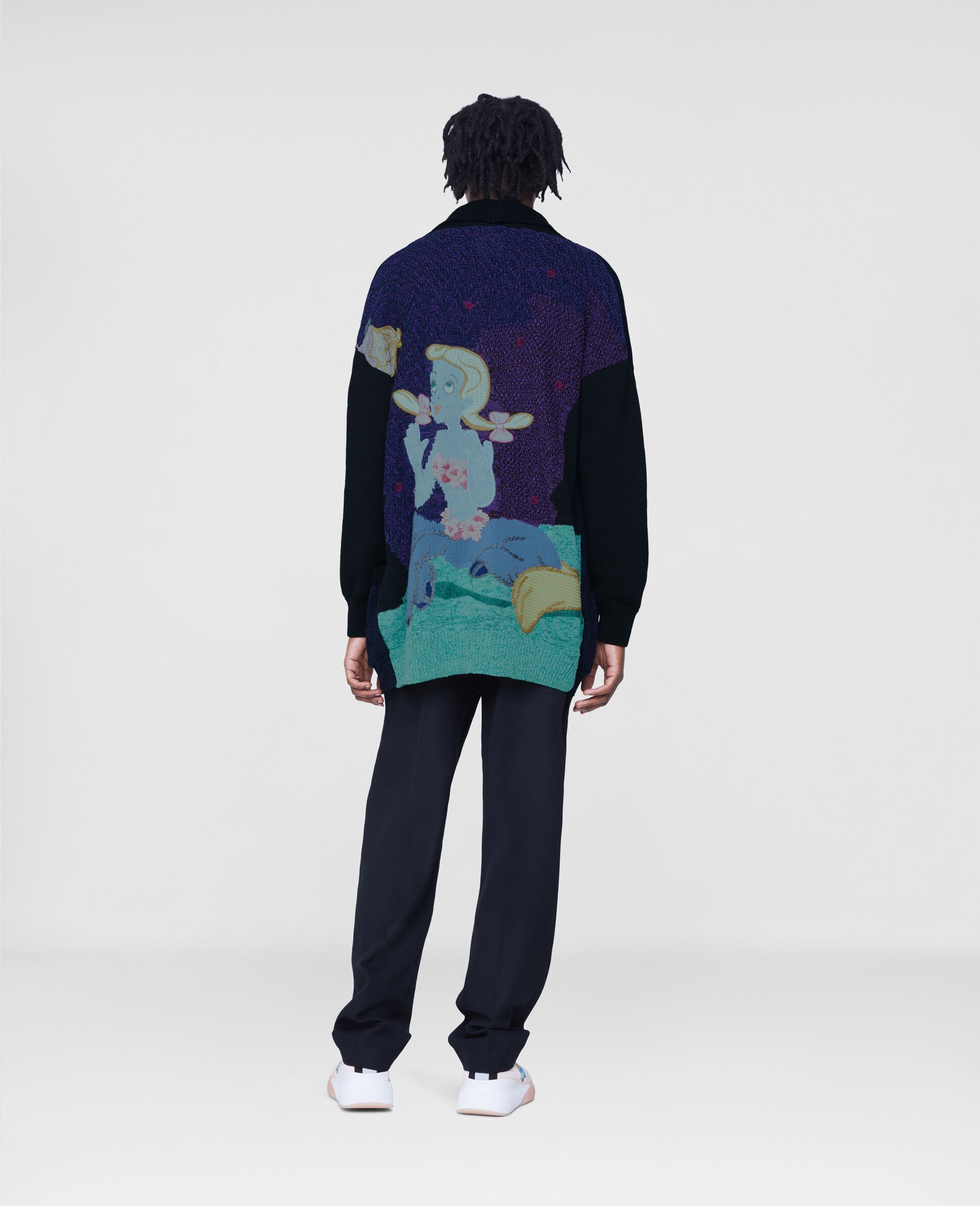 Fantasia Landscape Intarsia Knit Cardigan - 3