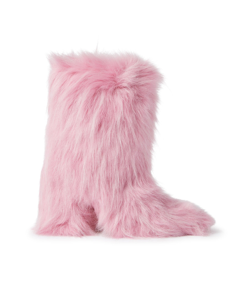 MSGM Faux fur ankle boots outlook