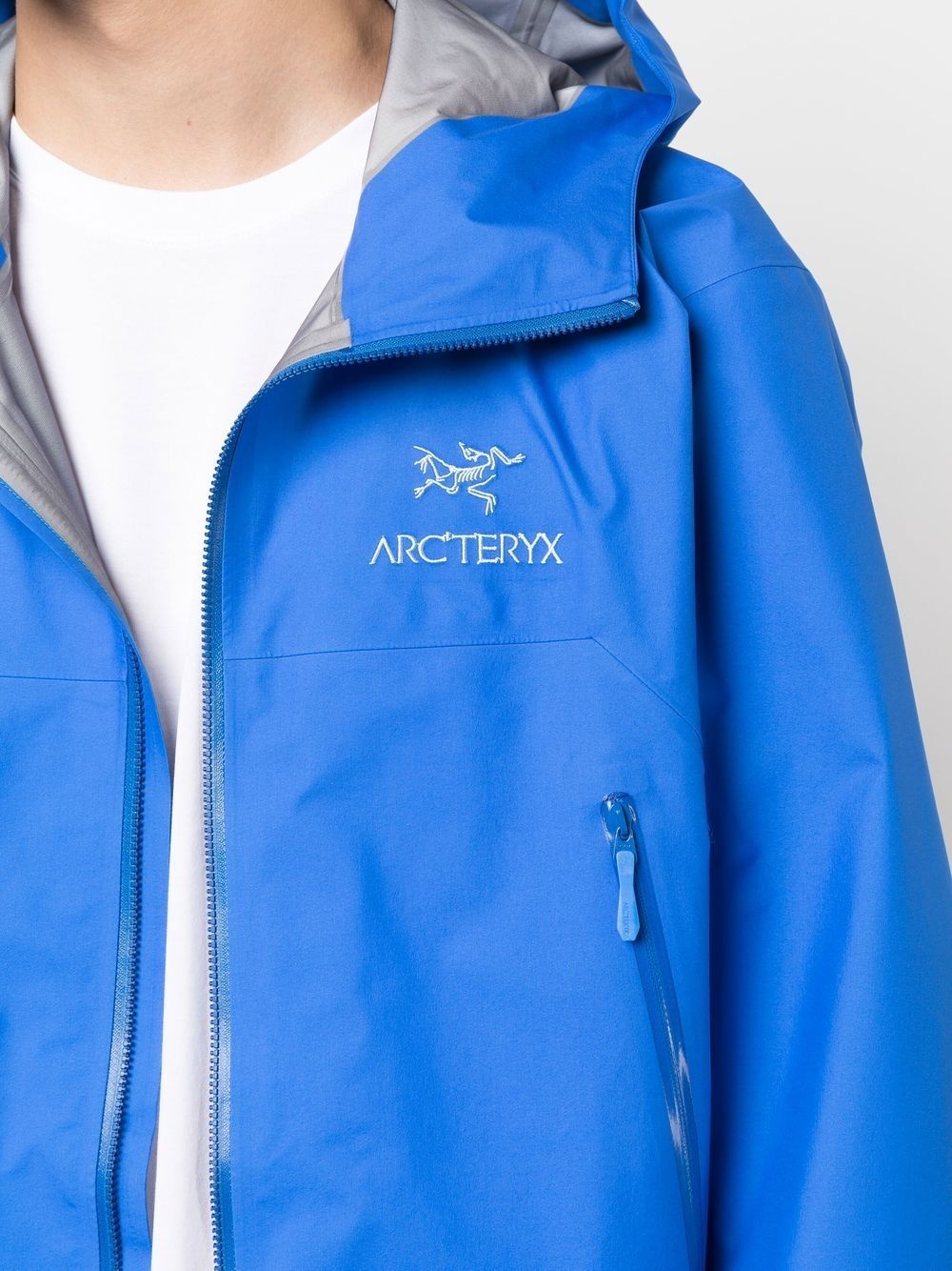 logo-print zip-up hooded jacket - 5