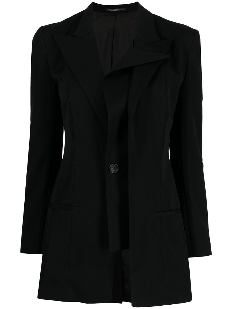 layered blazer jacket - 1