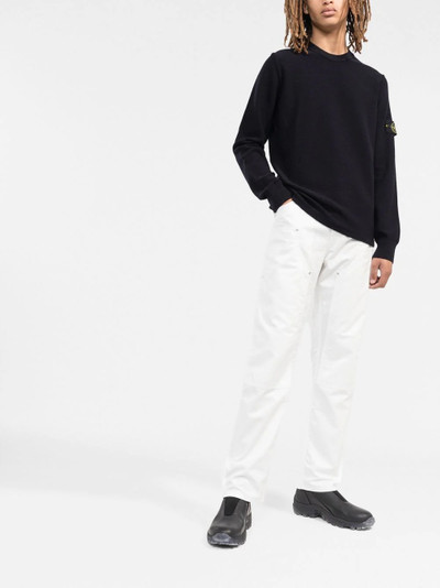 Stone Island Compass-patch crew-neck jumper outlook