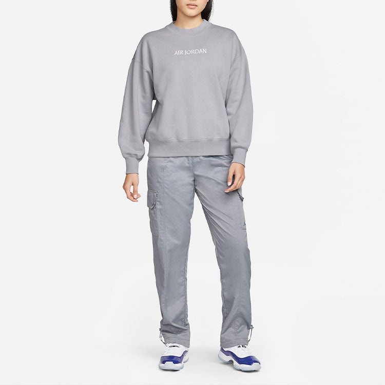 (WMNS) Air Jordan Crew Neck Street Style Long Sleeves 'Grey' DQ4650-054 - 3