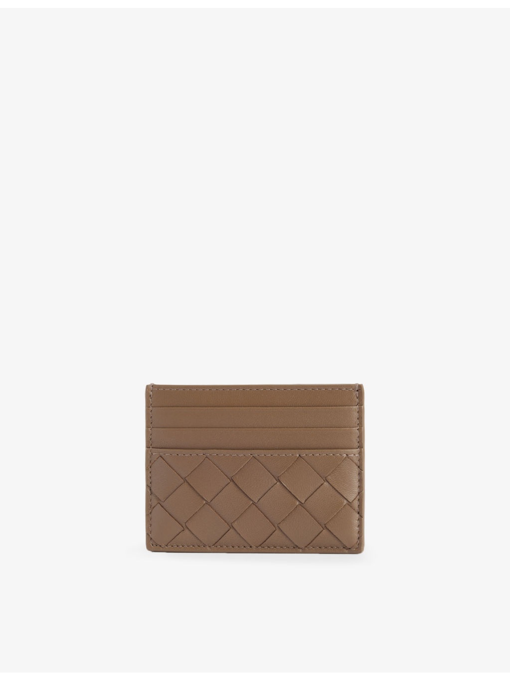Intrecciato leather card holder - 1