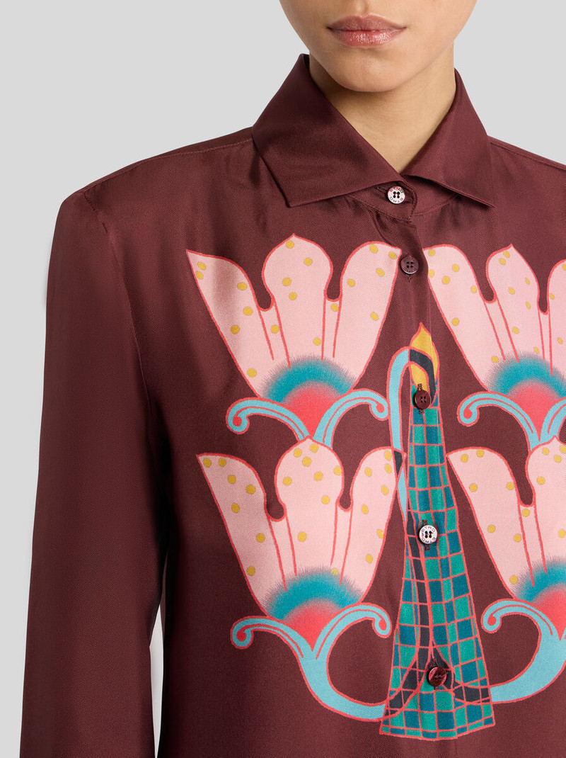 Etro SILK SHIRT WITH FLORAL PRINT outlook