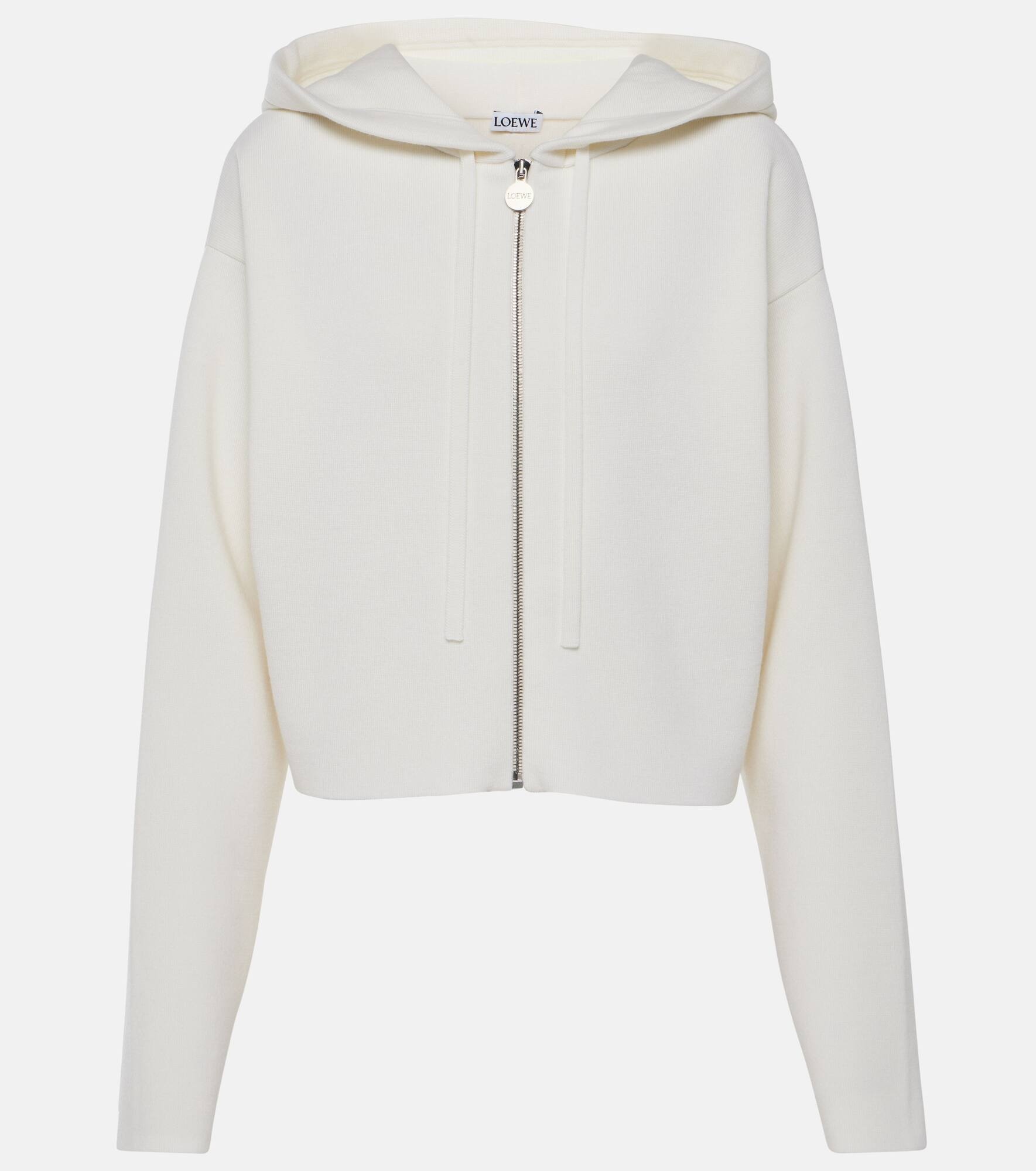 Anagram wool-blend zip-up hoodie - 1