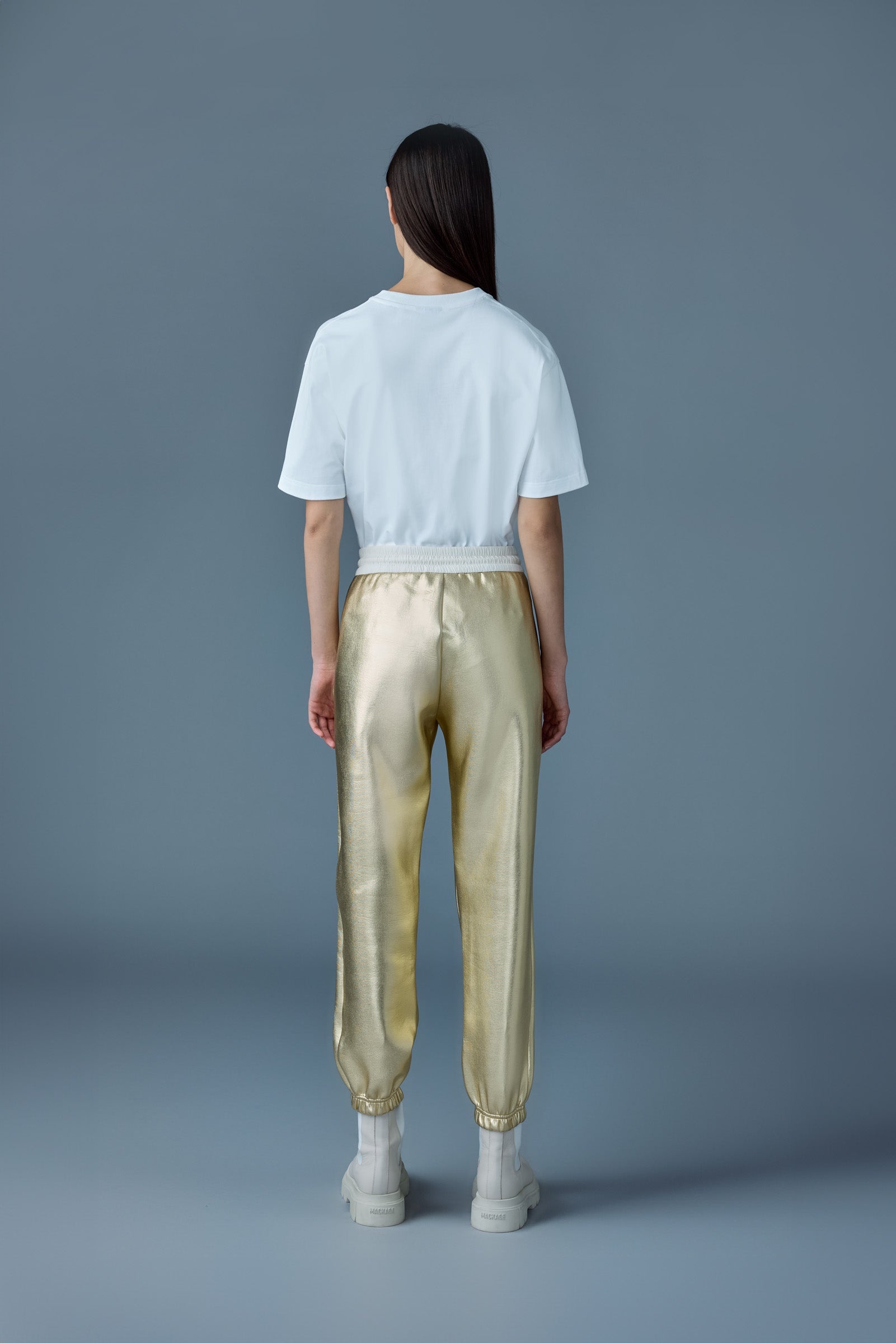 NEV-M Metallic finish double-face jersey sweatpants - 4