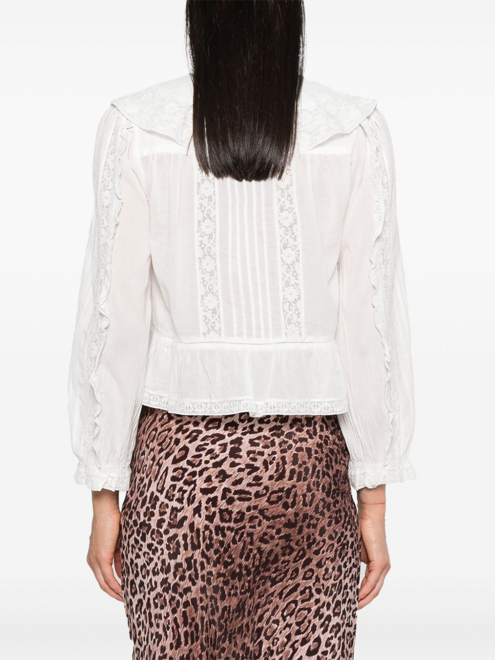 Maribelle lace-detail blouse - 4
