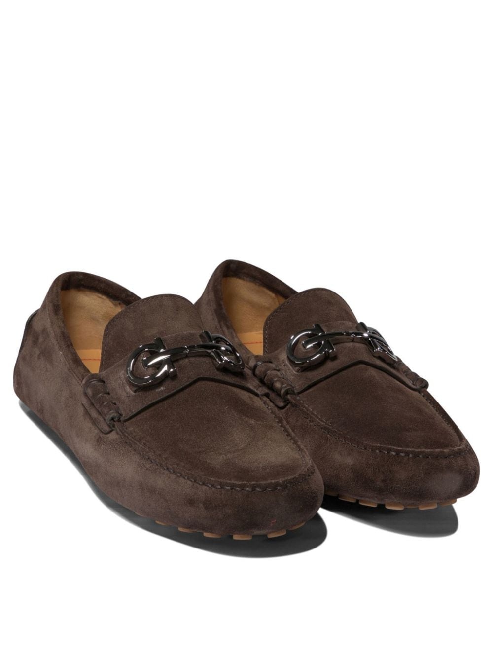 Gancini suede loafers - 2