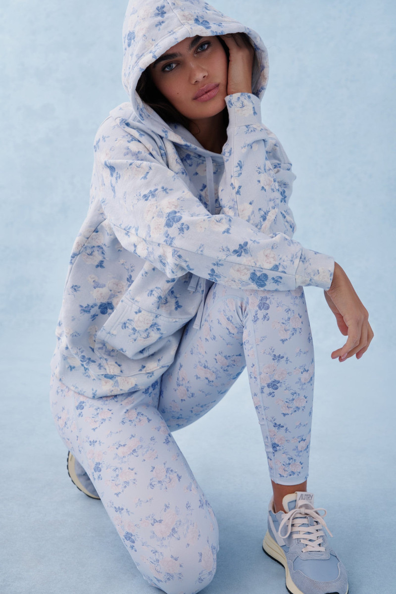 LoveShackFancy Nacova Floral Cotton Hoodie outlook