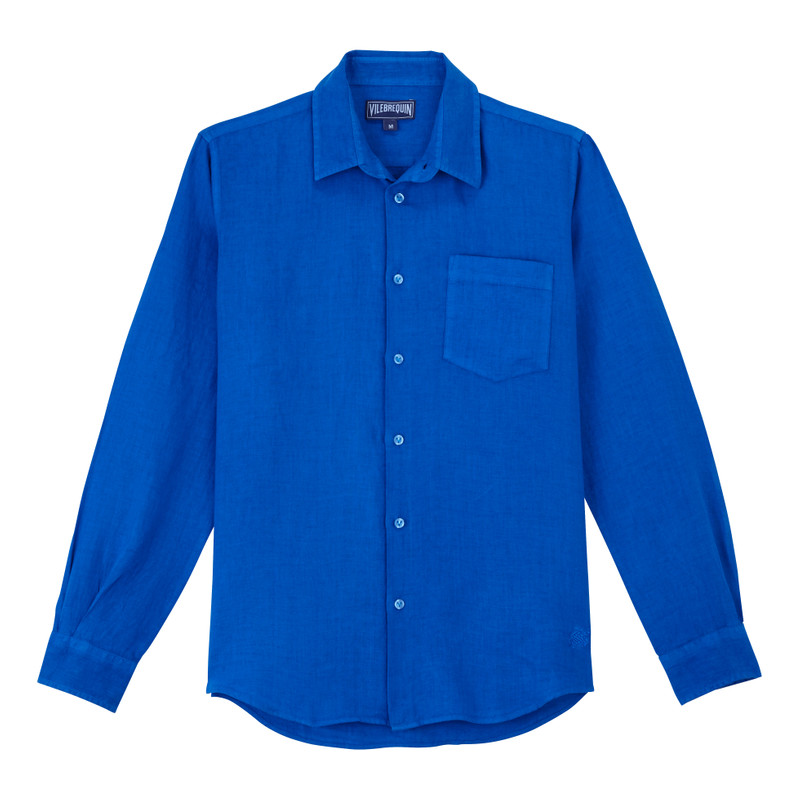 Men Linen Shirt Solid - 1