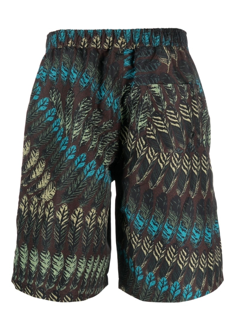 feather-print swim shorts - 2