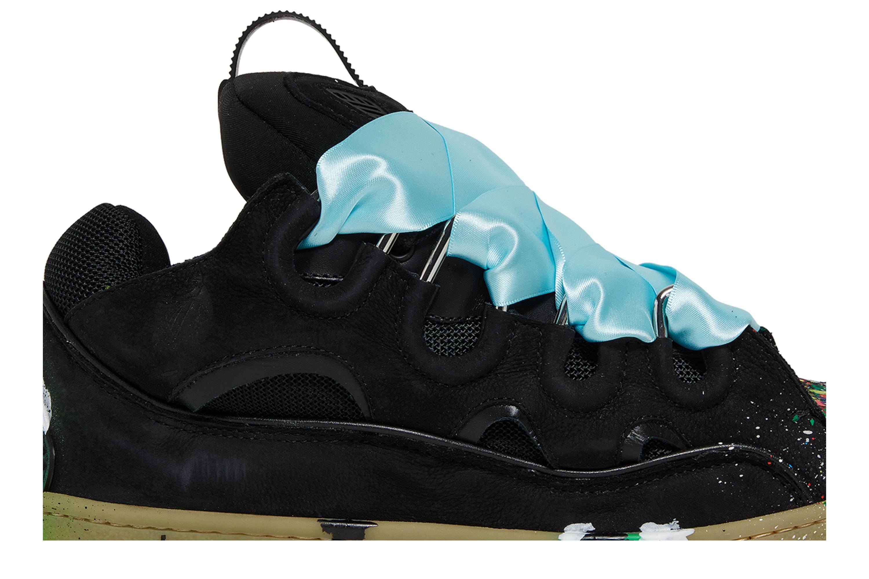 Gallery Dept. x Lanvin Curb Sneakers 'Paint Drip - Black' - 2